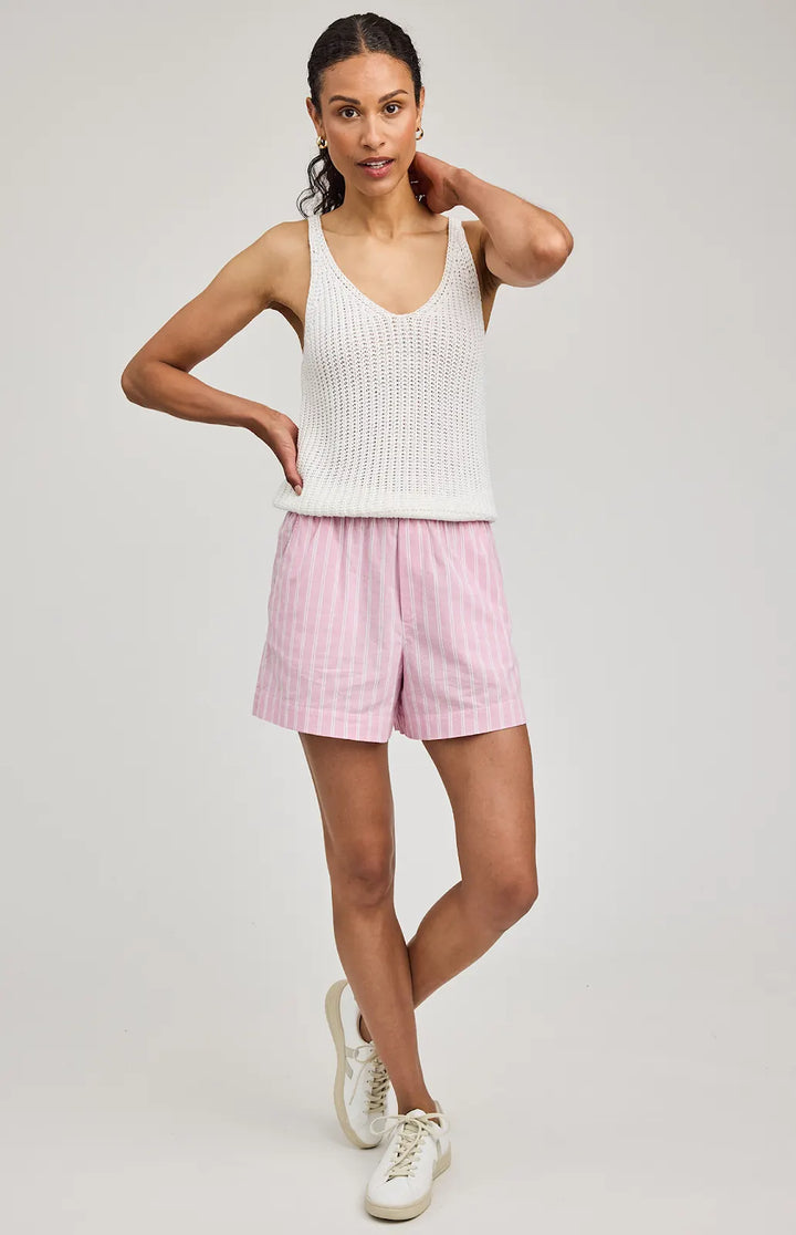 Gentle Fawn | Lima Short | carnation stripe