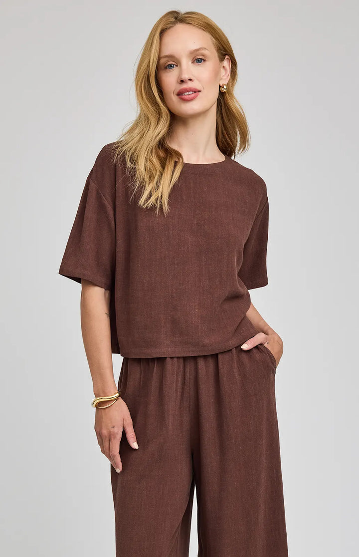 Gentle Fawn | Gemini Linen Top | espresso