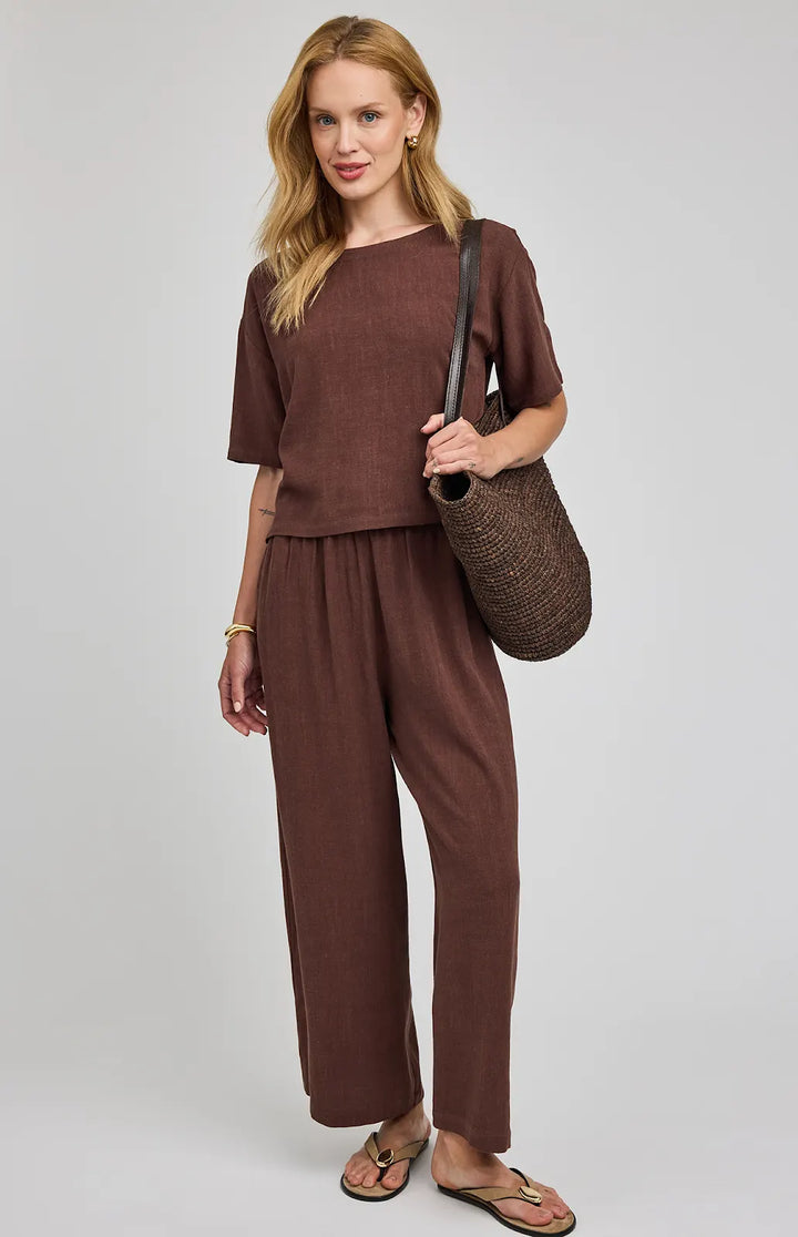 Gentle Fawn | Arlo Linen Pants | espresso