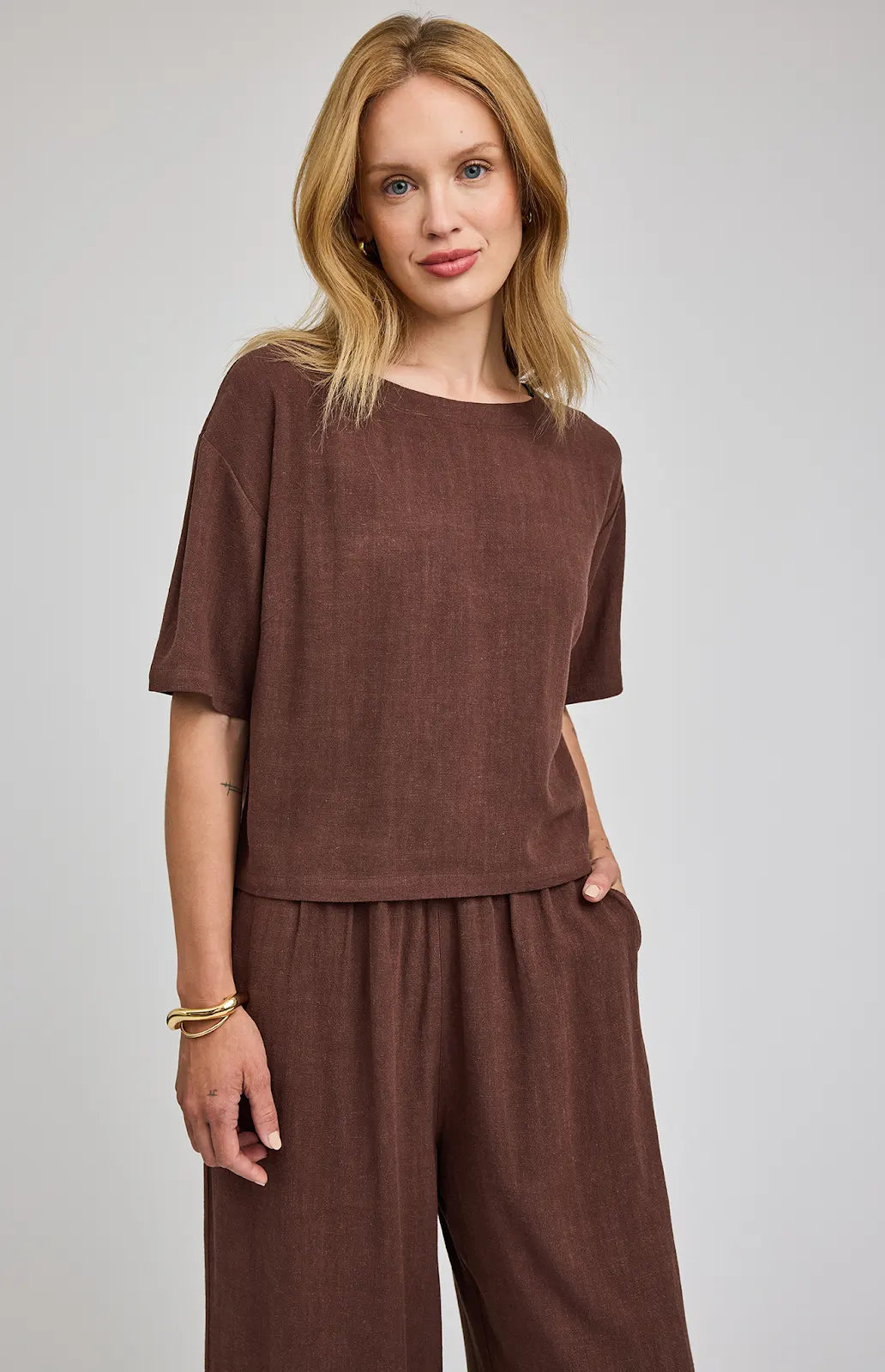 Gentle Fawn | Gemini Linen Top | espresso