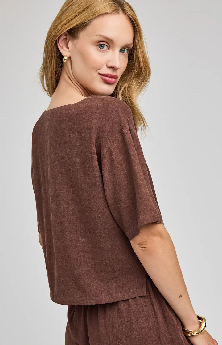 Gentle Fawn | Gemini Linen Top | espresso