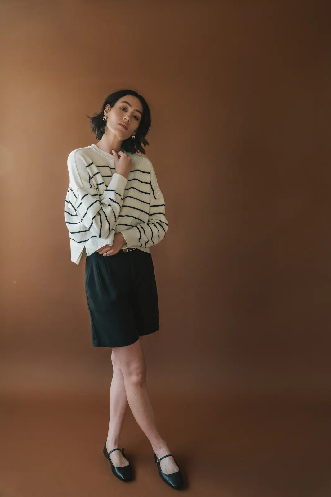 GENTLE FAWN | ECHO PULLOVER | BLACK STRIPE