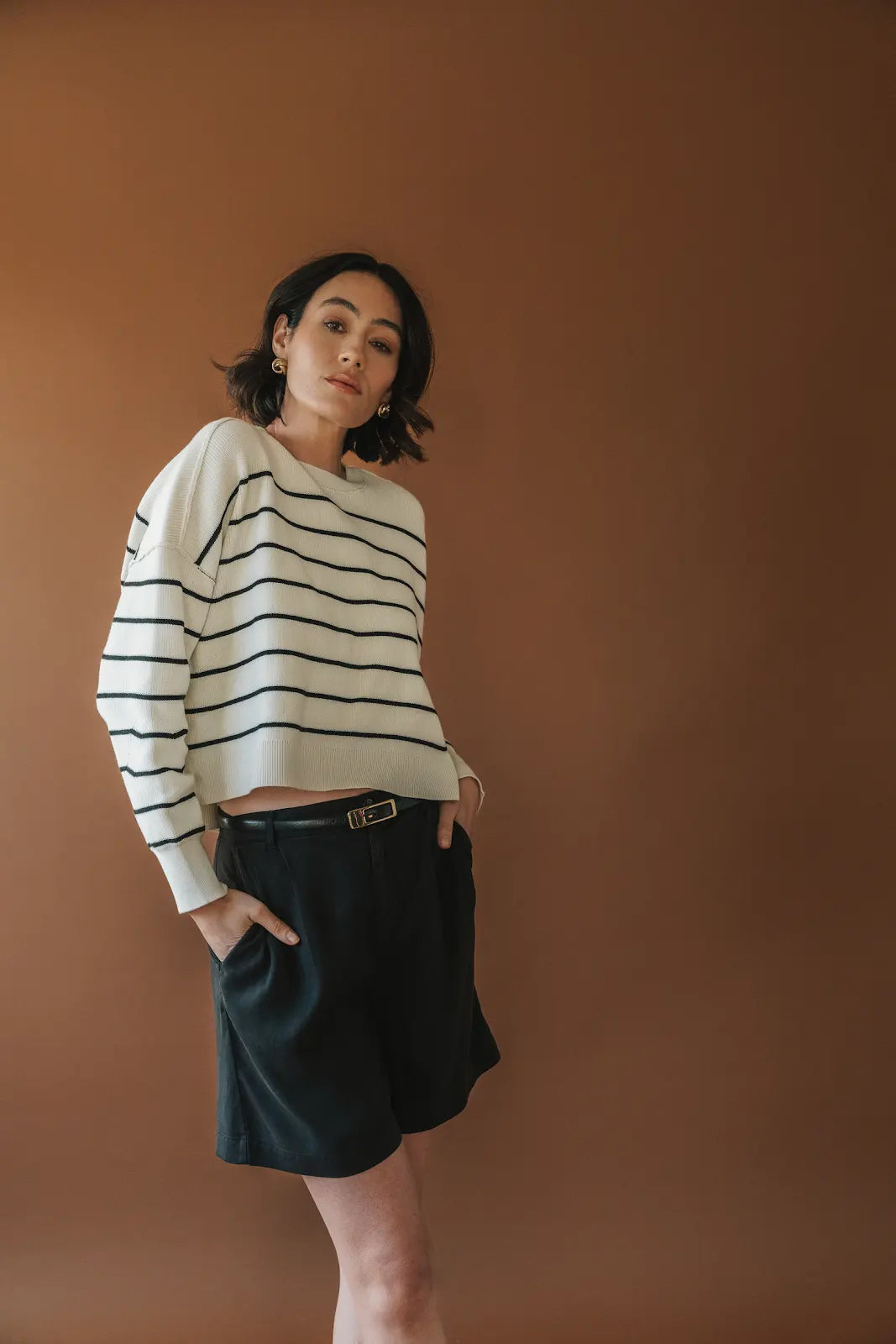 GENTLE FAWN | ECHO PULLOVER | BLACK STRIPE