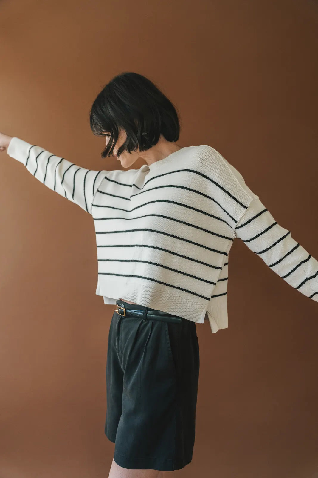GENTLE FAWN | ECHO PULLOVER | BLACK STRIPE