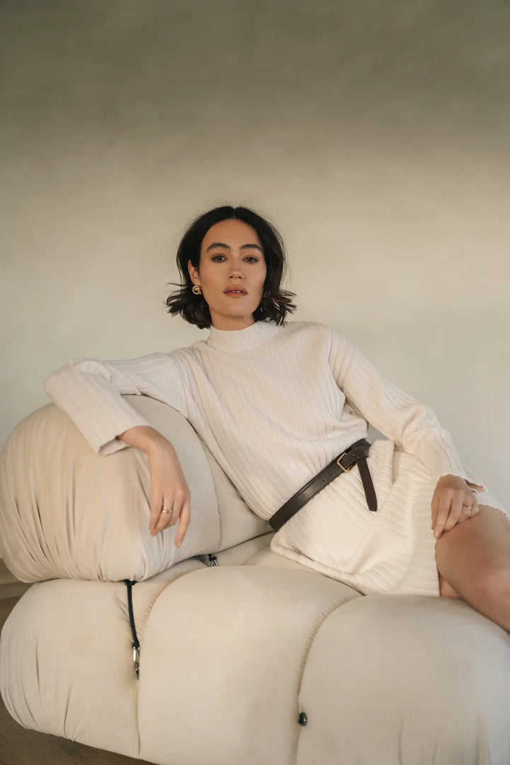 GENTLE FAWN | YVETTE SWEATER DRESS | cream