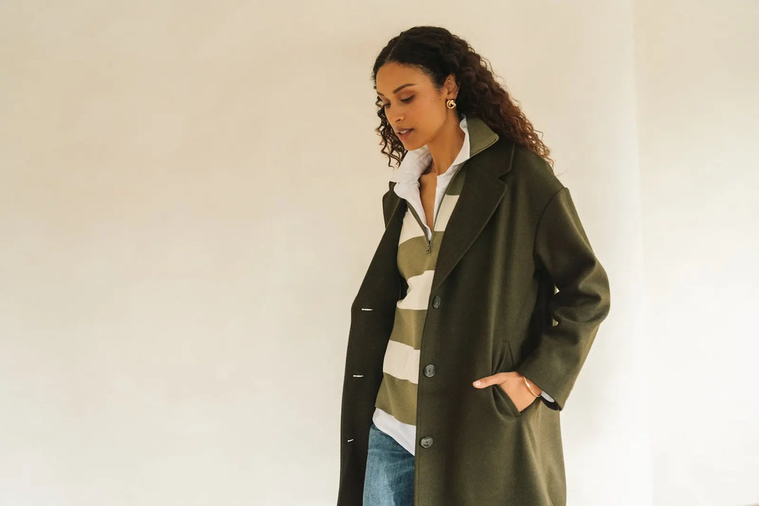 GENTLE FAWN | AGATHA COAT | hunter green