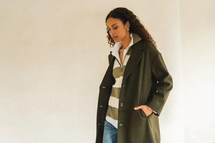 GENTLE FAWN | AGATHA COAT | hunter green