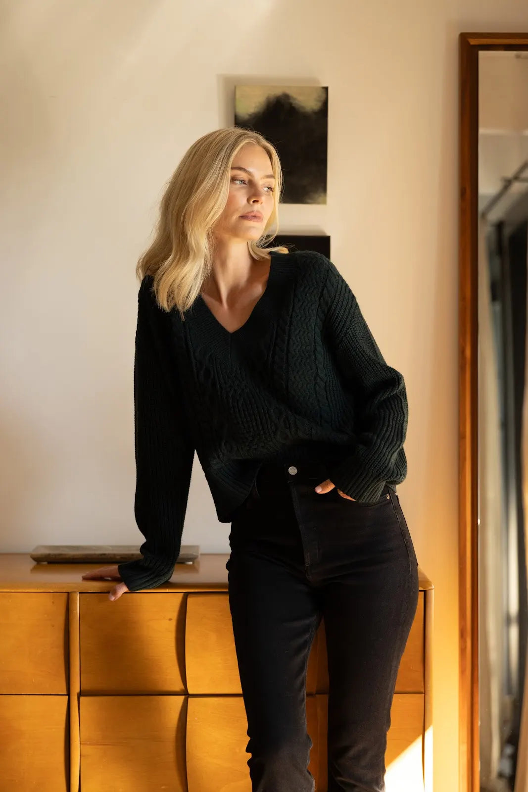GENTLE FAWN | MARCIE PULLOVER SWEATER | wintergreen
