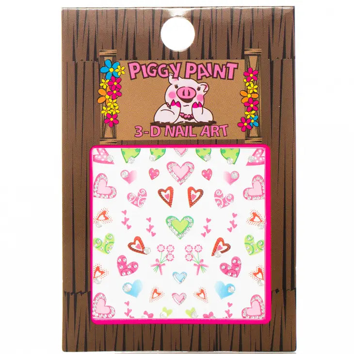Piggy Paint Nail Art | hearts