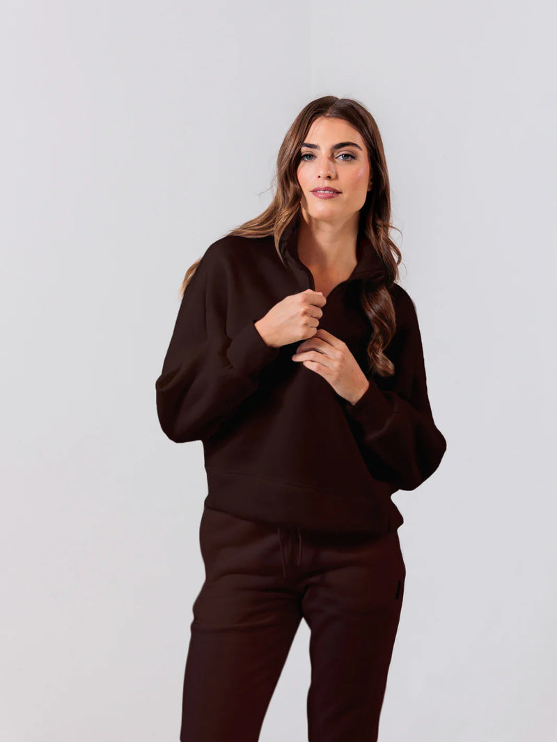 APRES ACTIF - Apres 1/4 Zip Pullover | Espresso