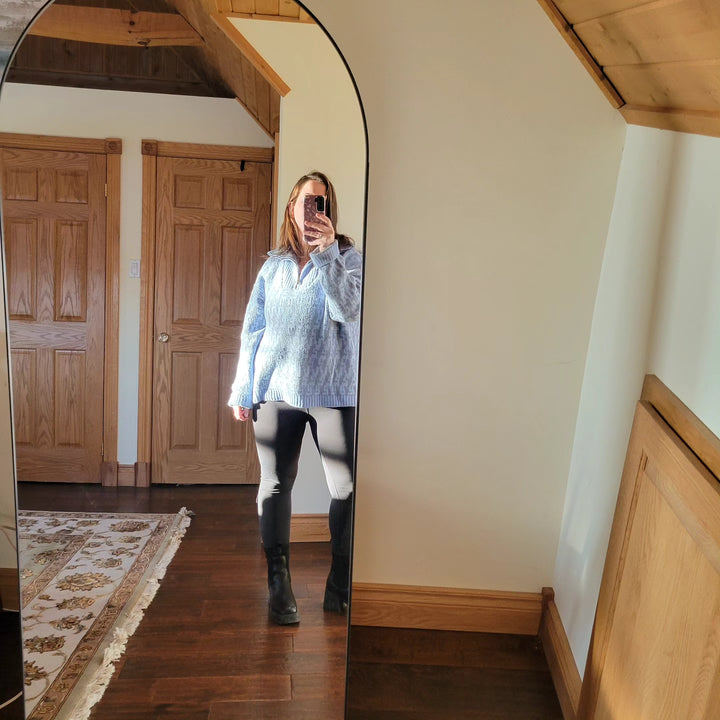 JOHN+JENN | Enzo Zip Sweater | chambray