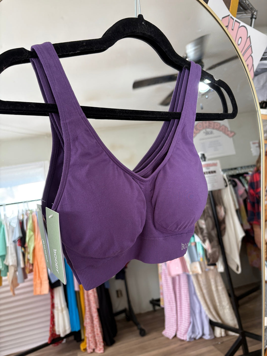 Seamfree Padded Crop Bra | amethyst