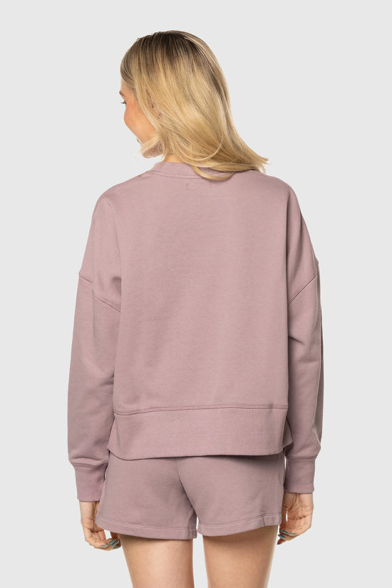Terry crewneck | mauve