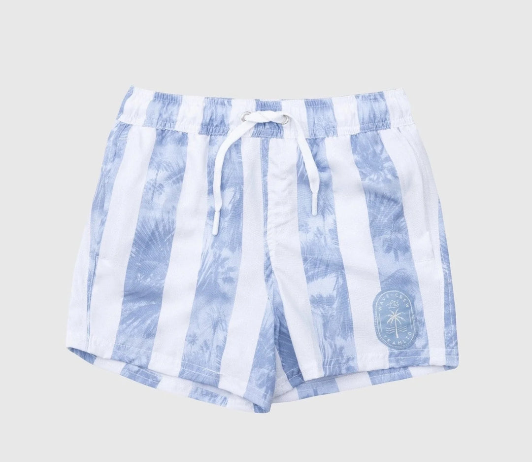 Youth swim shorts | palm stripe