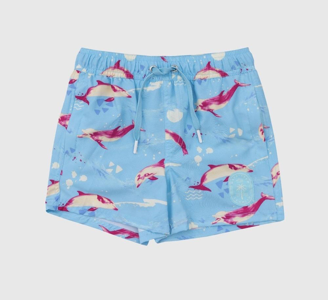 Youth swim short | blue dolphin