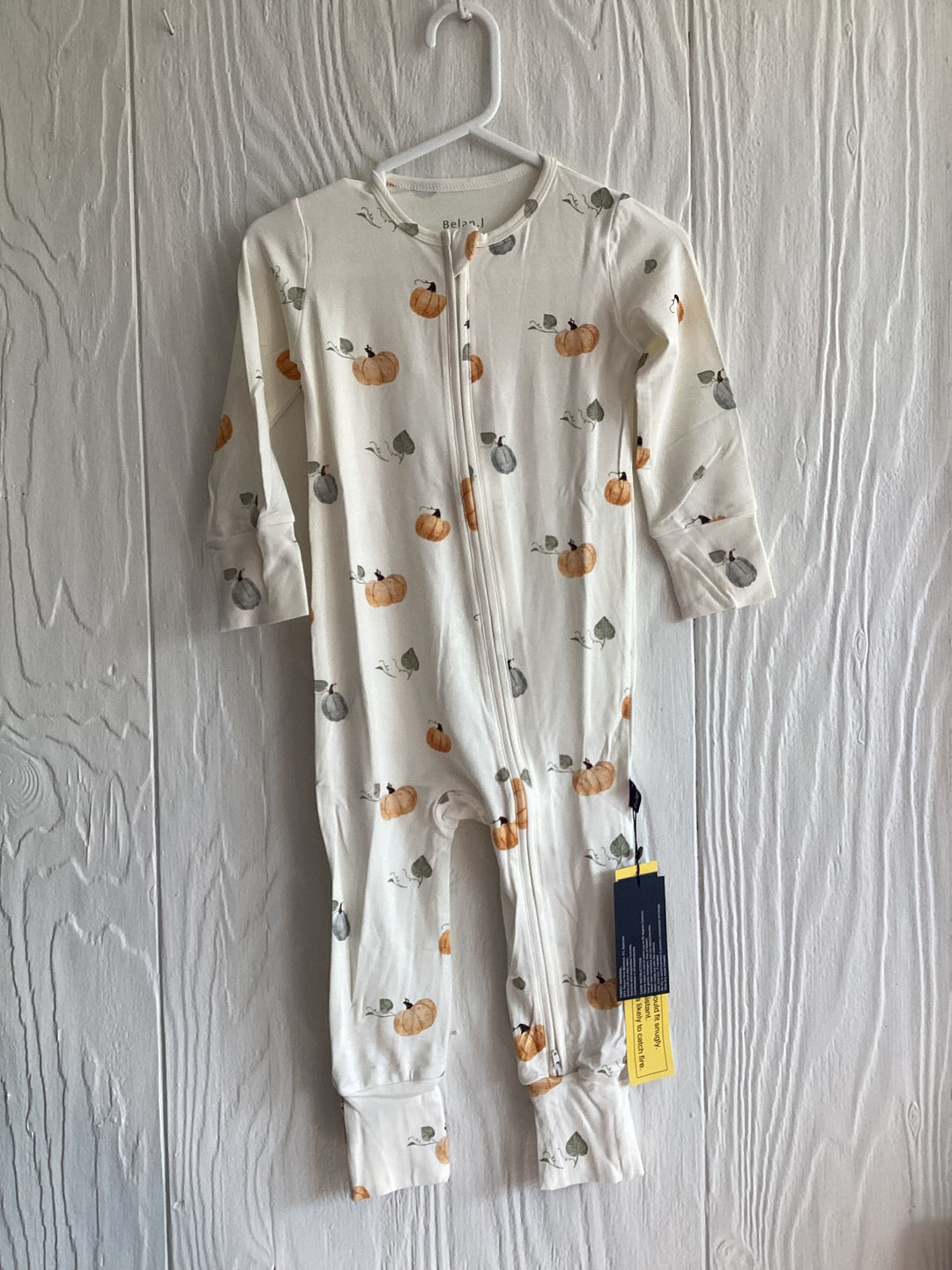 Belan J. | Bamboo Sleeper with fold-over cuffs | pumpkin