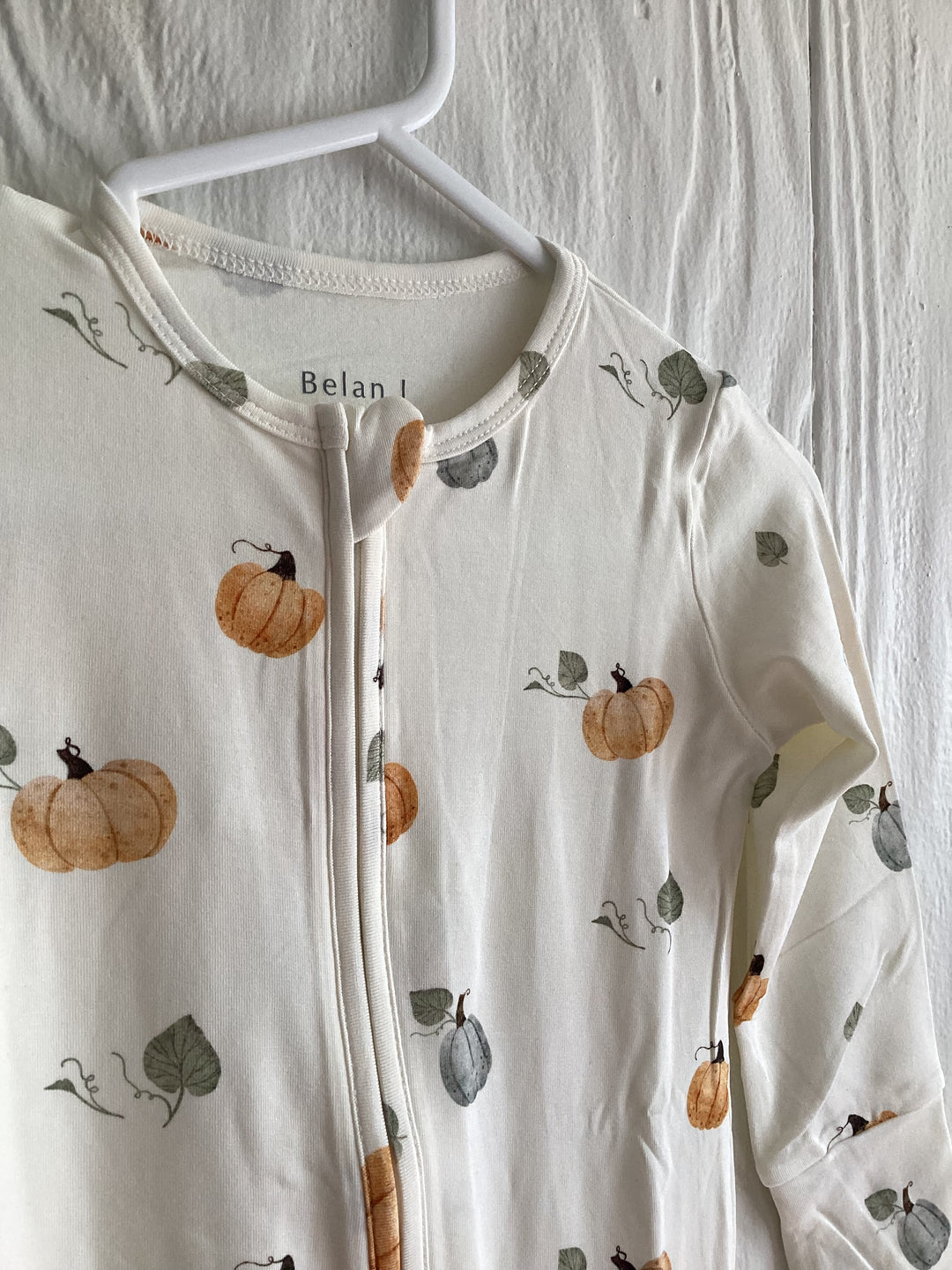 Belan J. | Bamboo Sleeper with fold-over cuffs | pumpkin