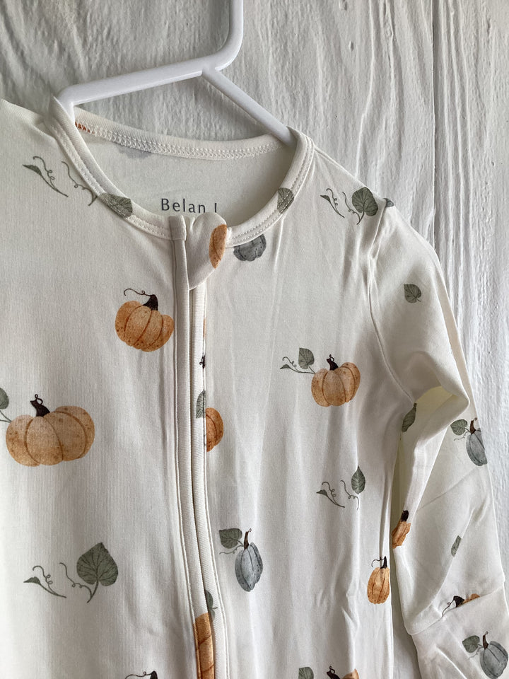 Belan J. | Bamboo Sleeper with fold-over cuffs | pumpkin