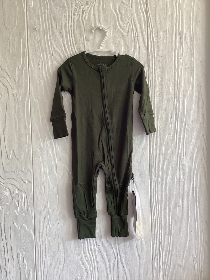 Sleeper with fold-over cuffs | forest green