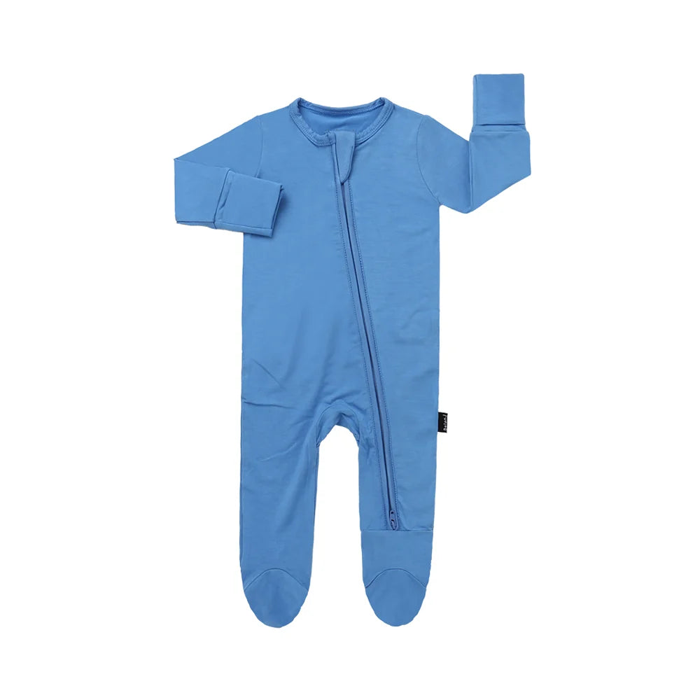 Belan J. | Footed Zipper Sleeper | lake blue