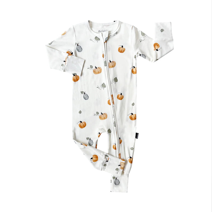 Belan J. | Bamboo Sleeper with fold-over cuffs | pumpkin