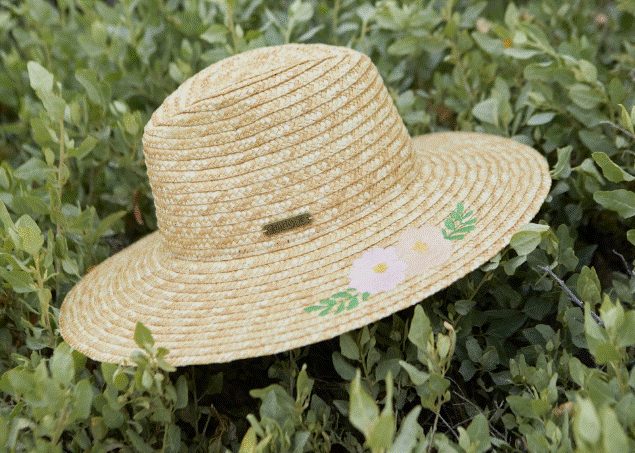 In Bloom Straw Hat - Washed Coral