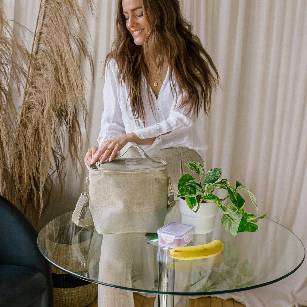 SoYoung | Cement Colour Block Lunch Poche