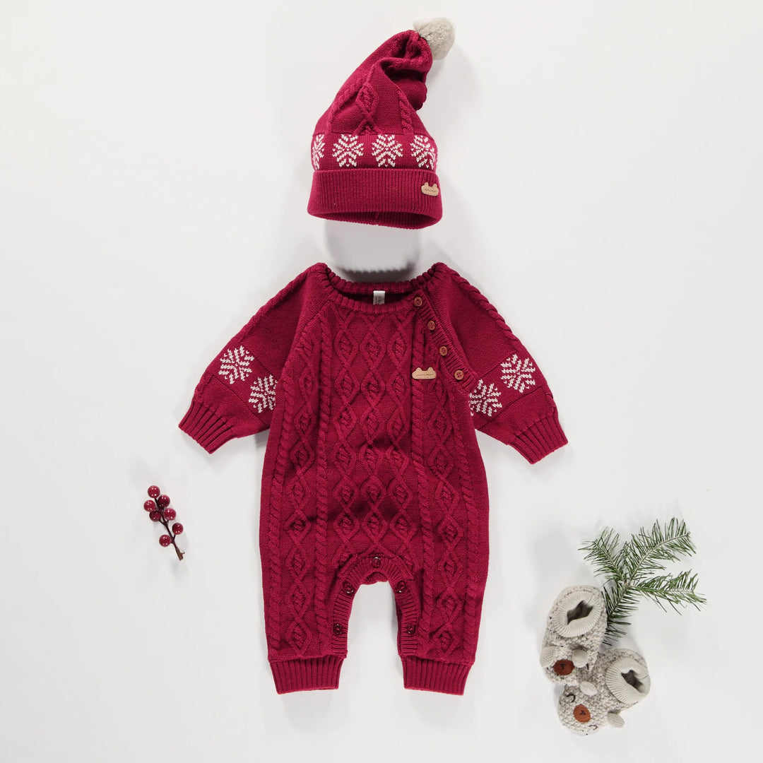 Souris Mini | Baby Red One Piece Holiday Outfit