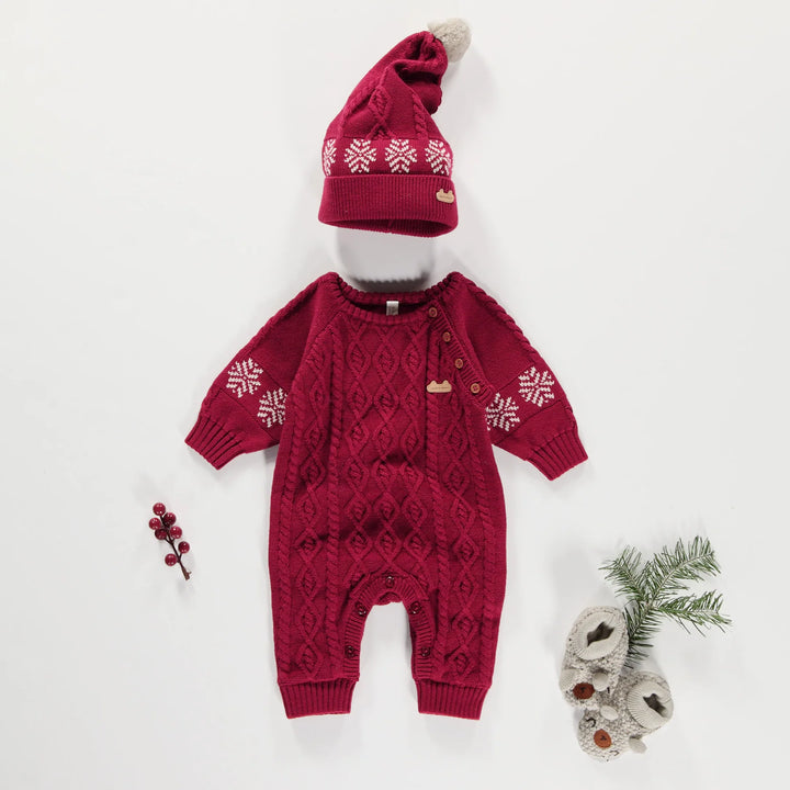 Souris Mini | Baby Red One Piece Holiday Outfit