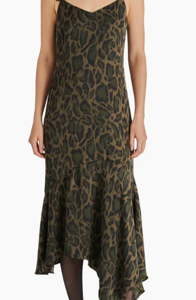Steve Madden Lucille Slip Dress Army Green