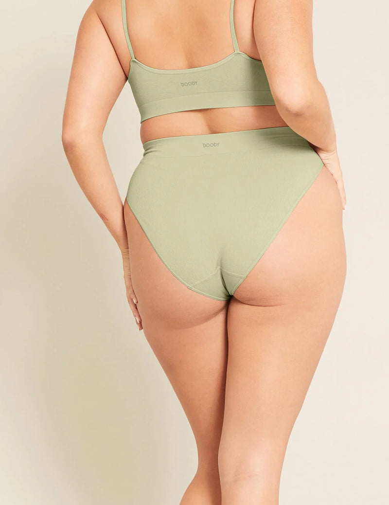 LYOLYTE Ribbed High Leg Brief | sage