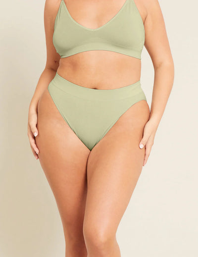 LYOLYTE Ribbed High Leg Brief | sage