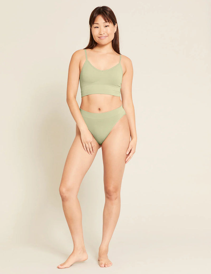 LYOLYTE Ribbed Low Back Bralette | sage