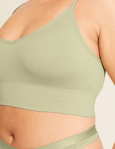 LYOLYTE Ribbed Low Back Bralette | sage