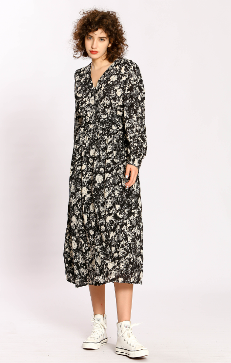 The Korner | Black Floral Dress