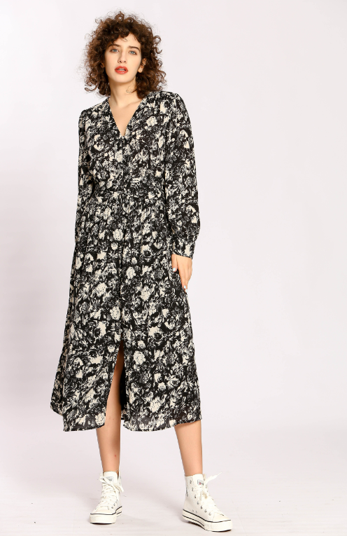 The Korner | Black Floral Dress