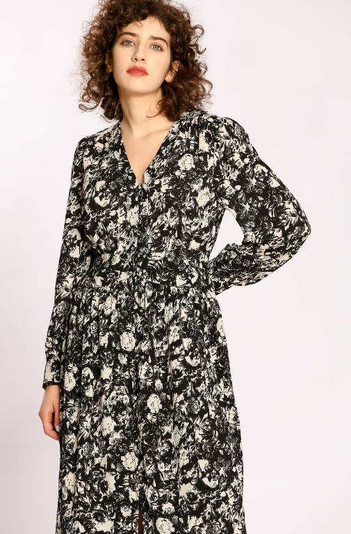 The Korner | Black Floral Dress