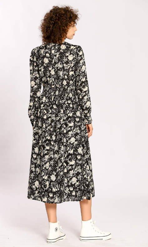 The Korner | Black Floral Dress