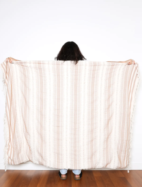 The Ophelia Throw | camel stripe