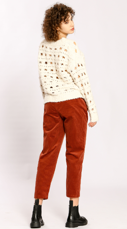 The Korner | Off White Wide Open Knit