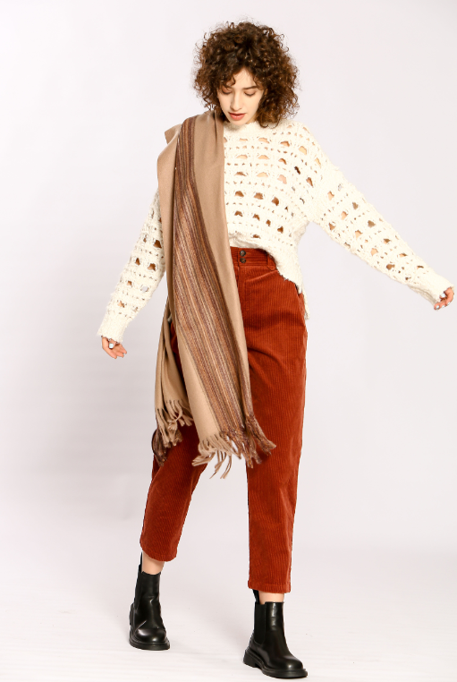 The Korner | Off White Wide Open Knit