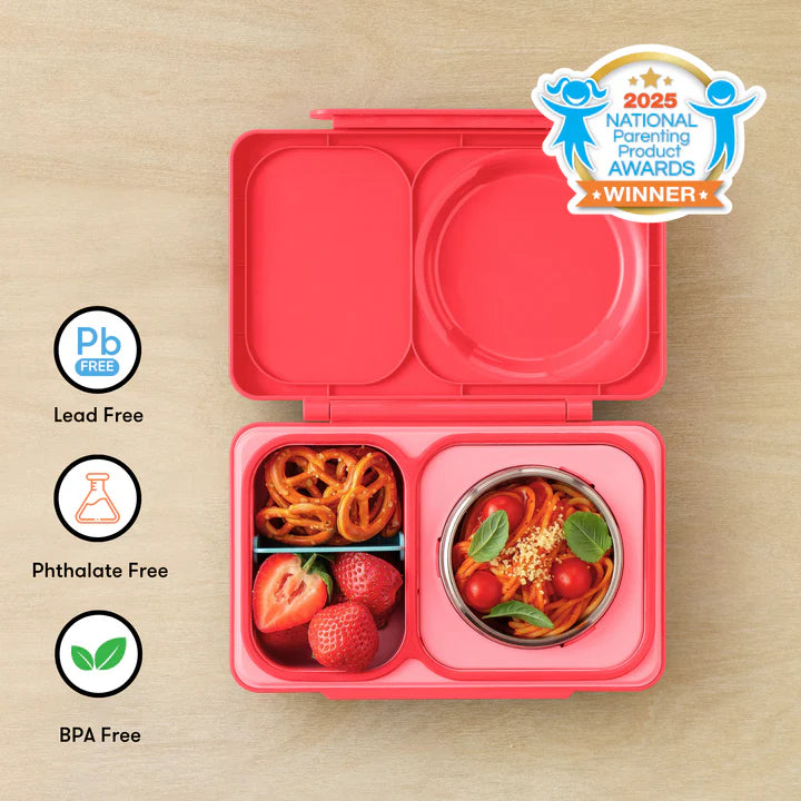 OmieBox UP | Insulated Bento Lunch Box | Cherry Pink