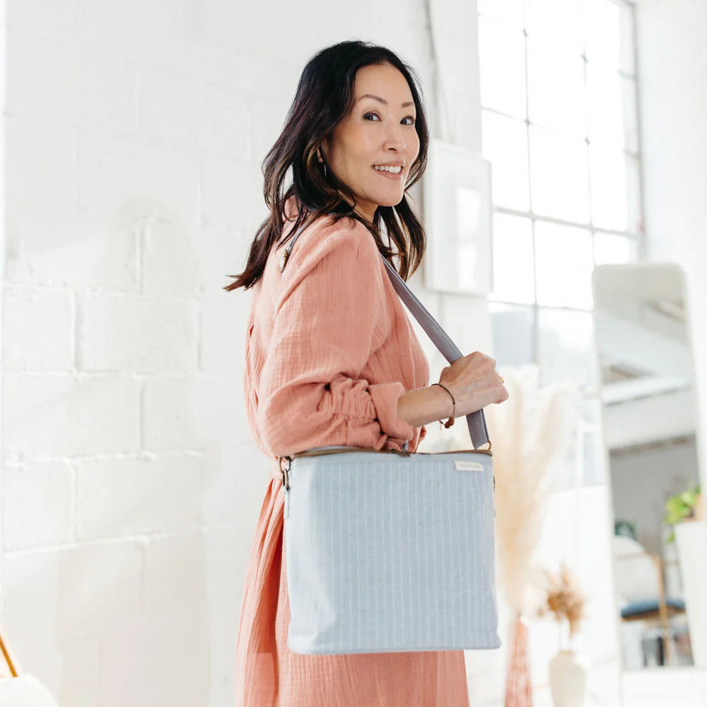 SoYoung | Heather Pinstripe Lunch Poche