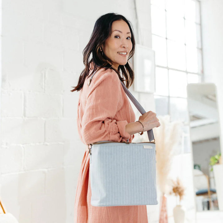 SoYoung | Heather Pinstripe Lunch Poche