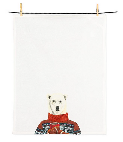 Dressed Polar Bear Kitchen Towel