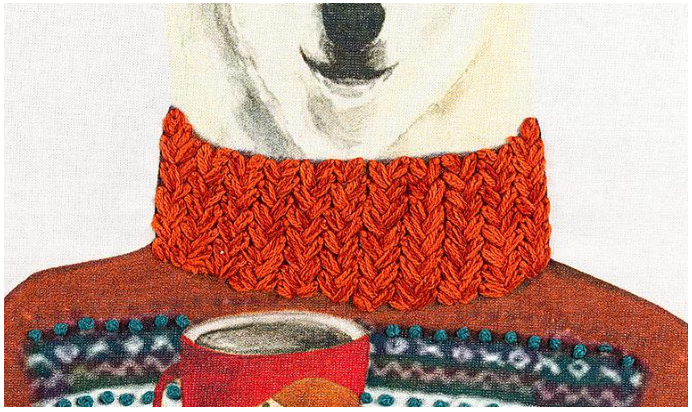 Dressed Polar Bear Kitchen Towel