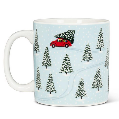 Red Car & Tree Mug