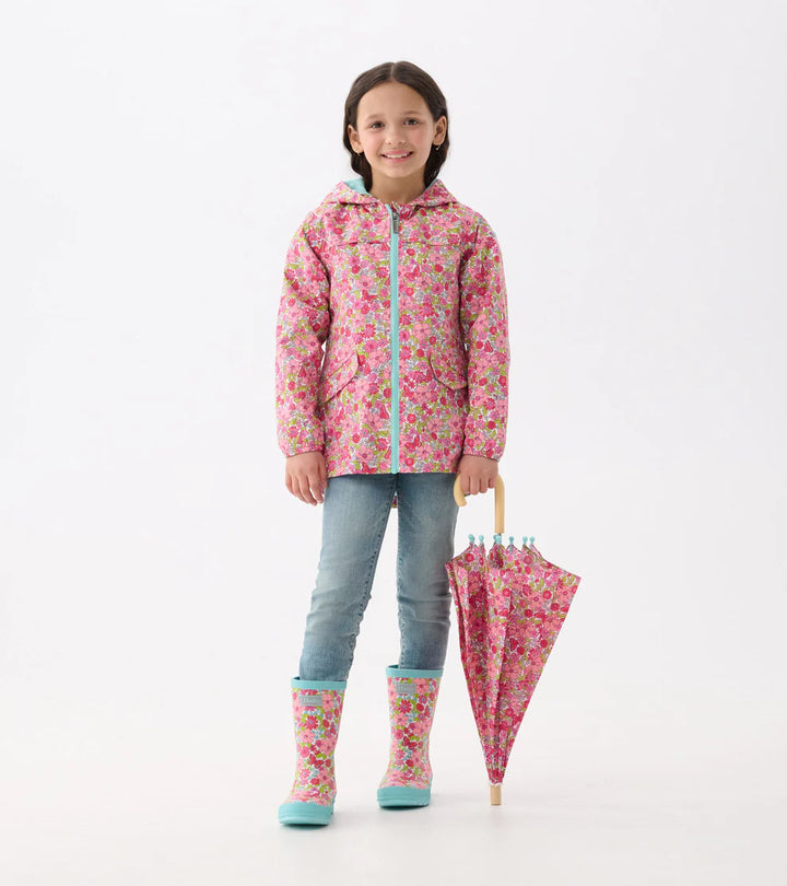 HATLEY | ZIP-UP RAIN JACKET | GROOVY FLOWERS