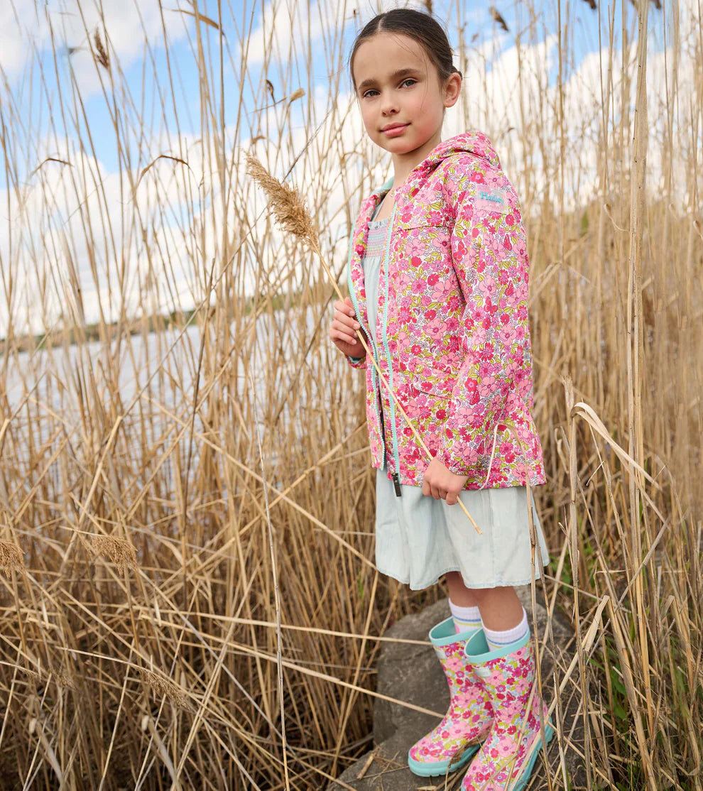 HATLEY | ZIP-UP RAIN JACKET | GROOVY FLOWERS