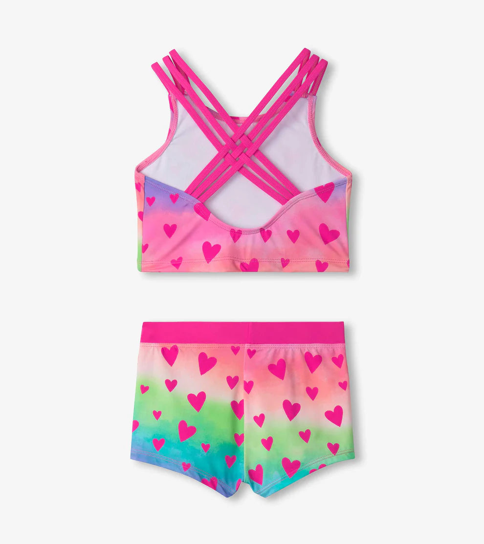 Hatley | Kids 2-Piece Swimsuit UPF 50+ | Kaleidoscope Hearts